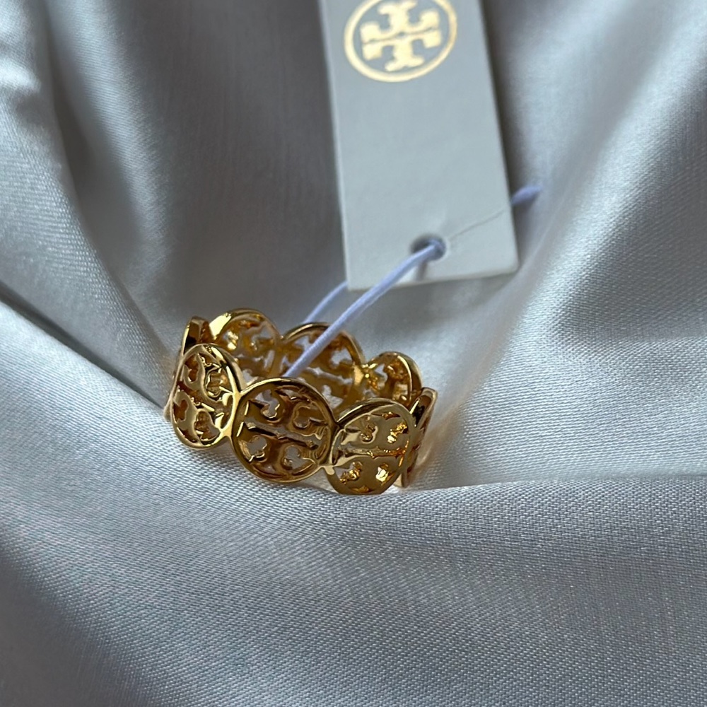 Tory Burch Repeating Logo Ring - Picture 2 of 5